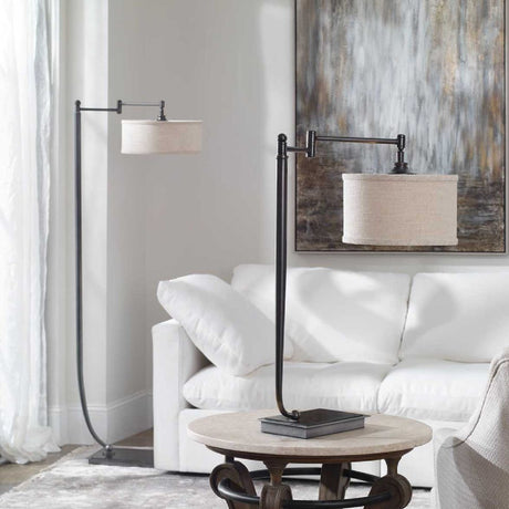 Dark Bronze Adjustable Floor Lamp | Uttermost Lamine