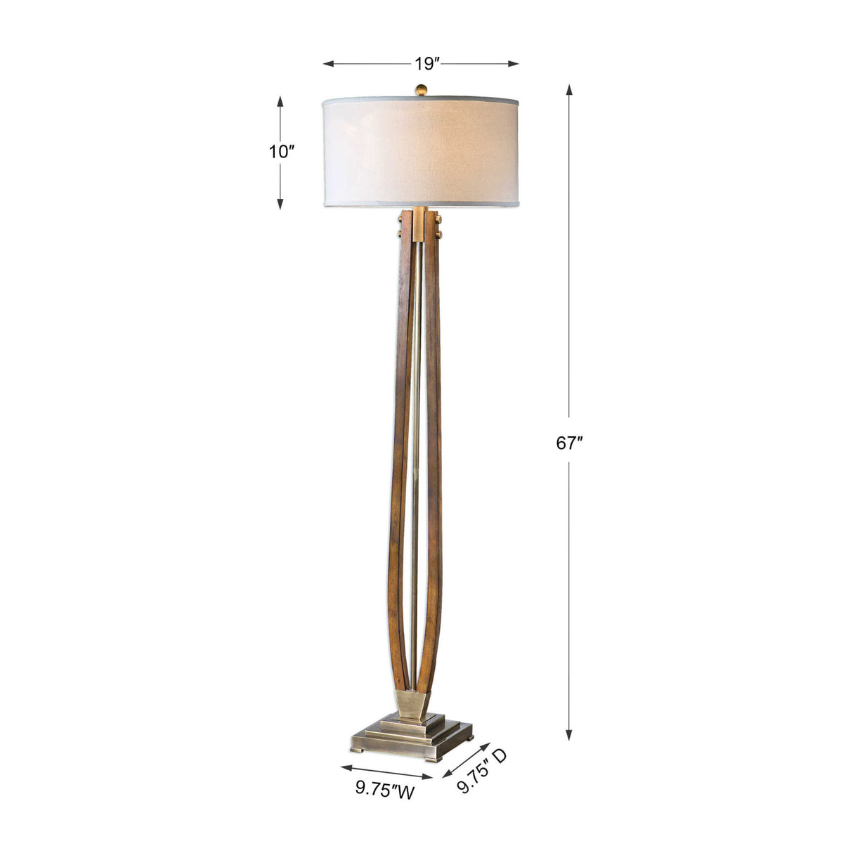 Modern European furniture - White & Brown Glass Table Lamp - www.oroa.com