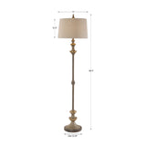 Modern European furniture - Textured Silver Floor Lamp - www.oroa.com