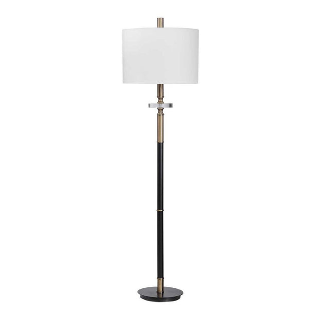 White Linen Shade Floor Lamp | Uttermost Maud -  www.oroa.com