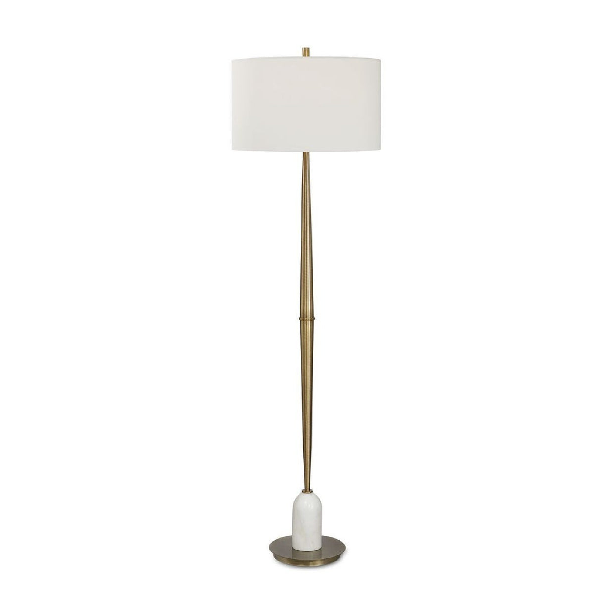 Tapered Antique Brass Floor Lamp | Uttermost Minette - www.oroa.com