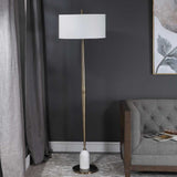 Tapered Antique Brass Floor Lamp | Uttermost Minette - www.oroa.com