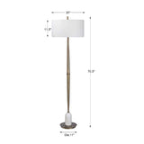 Tapered Antique Brass Floor Lamp | Uttermost Minette - www.oroa.com