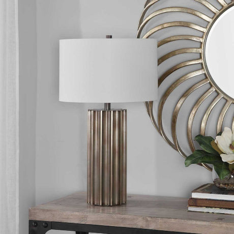 Fluted Steel Table Lamp | Uttermost Khalio