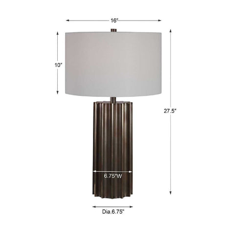 Fluted Steel Table Lamp | Uttermost Khalio