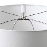 White Ceramic Grid Table Lamp | Uttermost Caelina