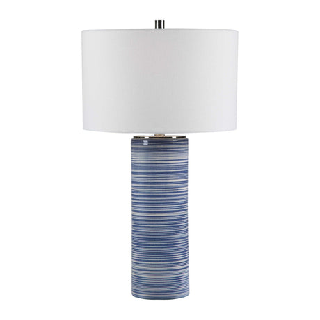 Blue Stripes Ceramic Table Lamp | Uttermost Montauk