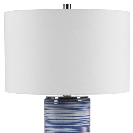 Blue Stripes Ceramic Table Lamp | Uttermost Montauk