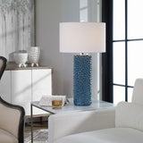 Blue Textured Ceramic Table Lamp | Uttermost Ciji