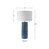 Blue Textured Ceramic Table Lamp | Uttermost Ciji