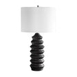 Modern European furniture - Rustic Black Wood Table Lamp - www.oroa.com
