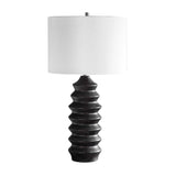 Modern European furniture - Rustic Black Wood Table Lamp - www.oroa.com