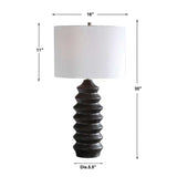Modern European furniture - Rustic Black Wood Table Lamp - www.oroa.com