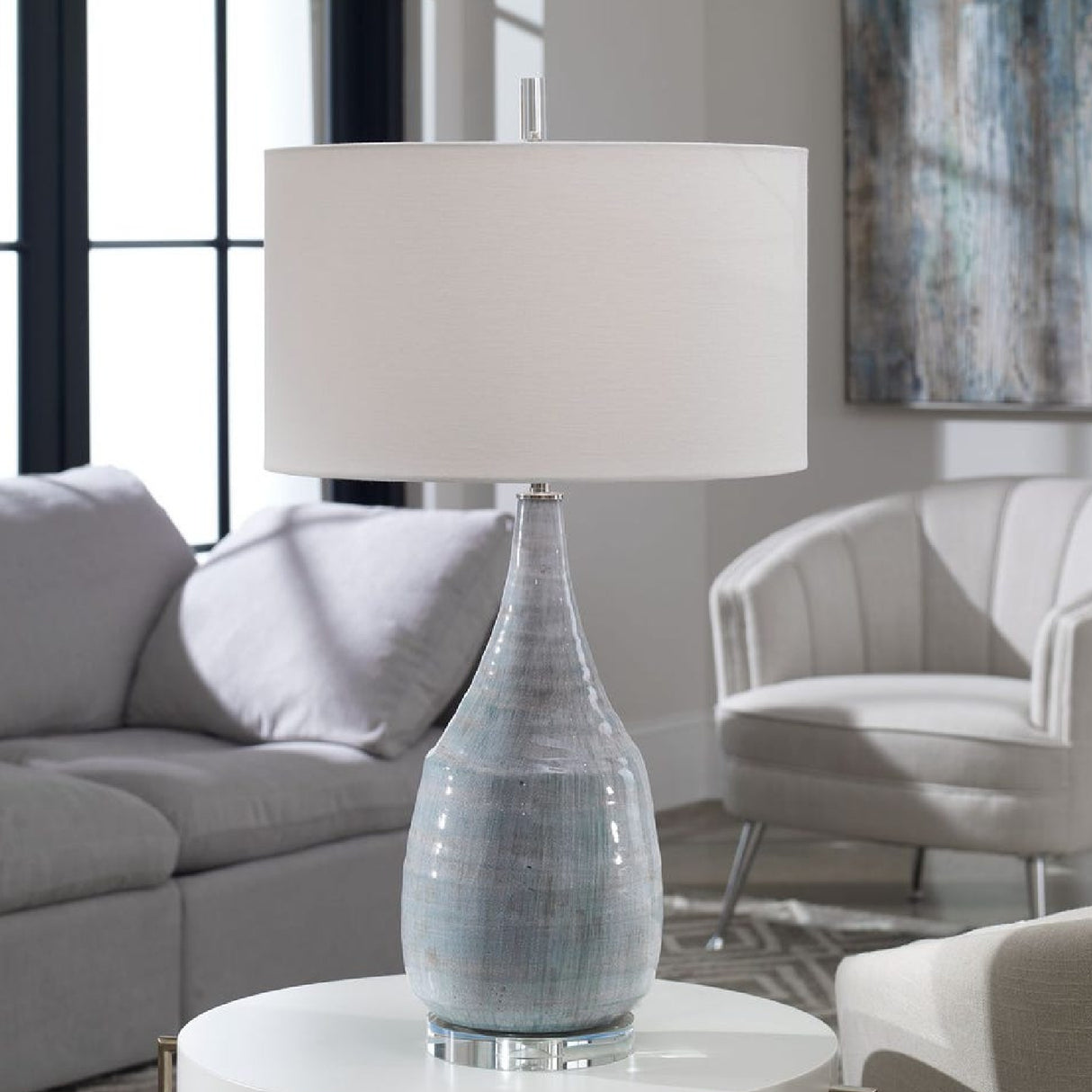   Crackle Glazed Ceramic Table Lamp | Oroa.com
