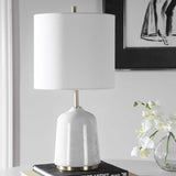 Modern European furniture - White Marble Table Lamp - www.oroa.com