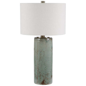 Rustic Blue Ceramic Table Lamp by Uttermost Callais