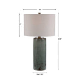 Modern European furniture - Rustic Blue Ceramic Table Lamp - www.oroa.com