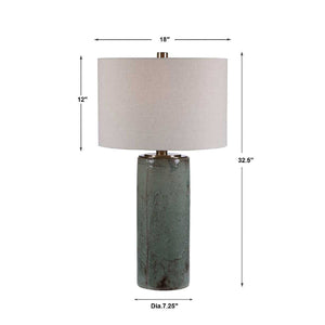   Rustic Blue Ceramic Table Lamp | Oroa.com