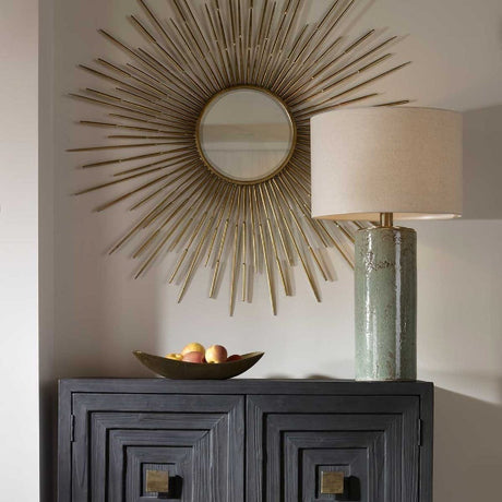 Modern European furniture - Rustic Blue Ceramic Table Lamp - www.oroa.com