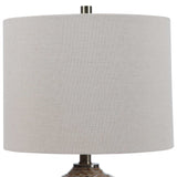 Modern European furniture - Wavy Ribbed Ceramic Table Lamp - www.oroa.com