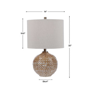   Wavy Ribbed Ceramic Table Lamp | Oroa.com