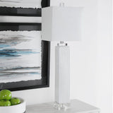 White Ribbed Buffet Lamp | Uttermost Bennett