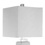 White Ribbed Buffet Lamp | Uttermost Bennett
