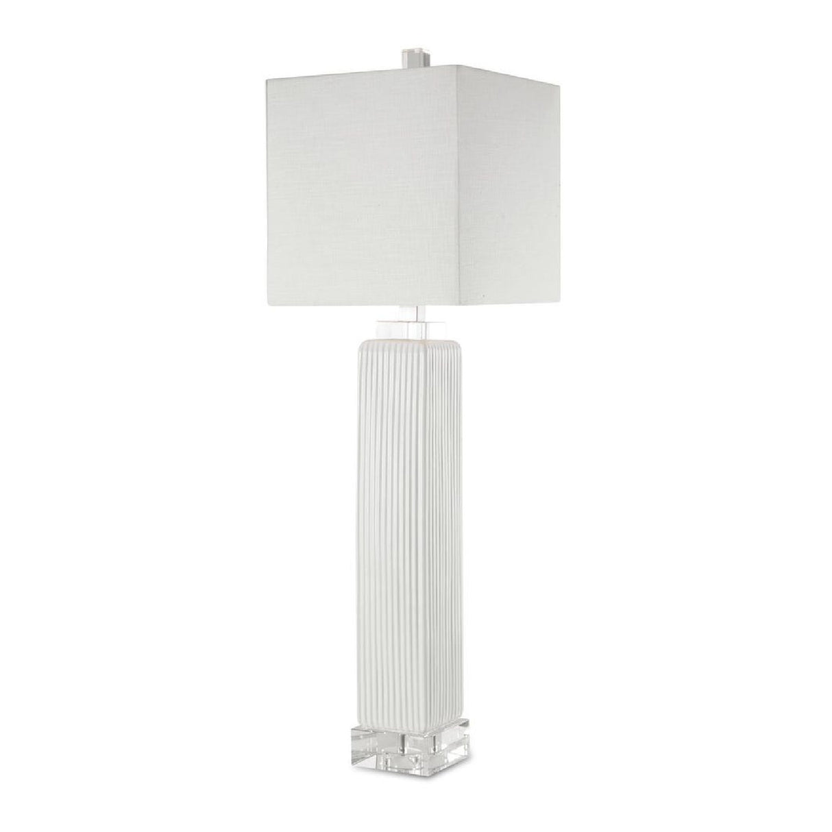 White Ribbed Buffet Lamp | Uttermost Bennett