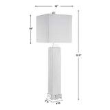 White Ribbed Buffet Lamp | Uttermost Bennett
