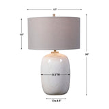 White Drip Ceramic Table Lamp | Uttermost Winterscape