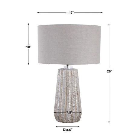 Fluted Ceramic Table Lamp | Uttermost Pikes