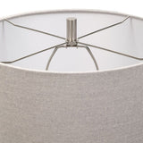 Modern European furniture - Textured Oval Ceramic Table Lamp - www.oroa.com