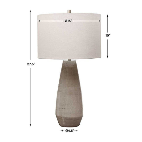 Modern European furniture - Crackled Gray Ceramic Table Lamp - www.oroa.com