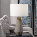 Modern European furniture - Crackled Gray Ceramic Table Lamp - www.oroa.com
