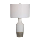 Crackled White Ceramic Table Lamp | Uttermost Dakota