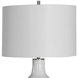 Crackled White Ceramic Table Lamp | Uttermost Dakota