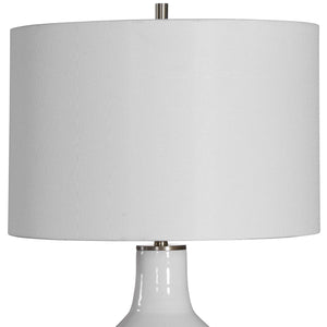   Crackled White Ceramic Table Lamp | Oroa.com