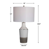 Crackled White Ceramic Table Lamp | Uttermost Dakota