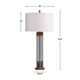 Cylindrical Clear Glass Table Lamp | Uttermost Anmer