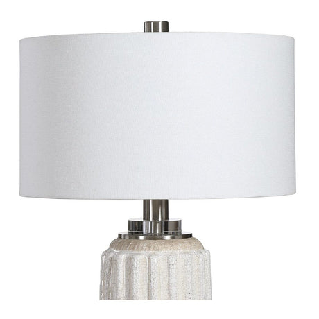 Cream Crackled Ceramic Table Lamp | Uttermost Azariah