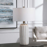 Cream Crackled Ceramic Table Lamp | Uttermost Azariah