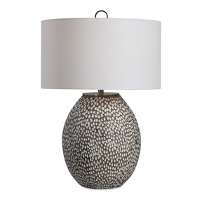 Modern European furniture - Pitted Gray Ceramic Table Lamp by Uttermost Cyprien - www.oroa.com