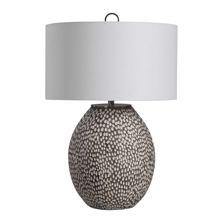Pitted Gray Ceramic Table Lamp | Uttermost Cyprien