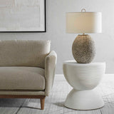 Pitted Gray Ceramic Table Lamp | Uttermost Cyprien