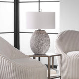 Pitted Gray Ceramic Table Lamp | Uttermost Cyprien
