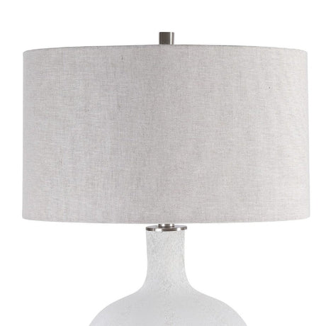 Mottled White Glass Table Lamp | Uttermost Whiteout