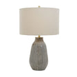 Modern European furniture - Gray Textured Ceramic Table Lamp - www.oroa.com