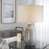Modern European furniture - Gray Textured Ceramic Table Lamp - www.oroa.com