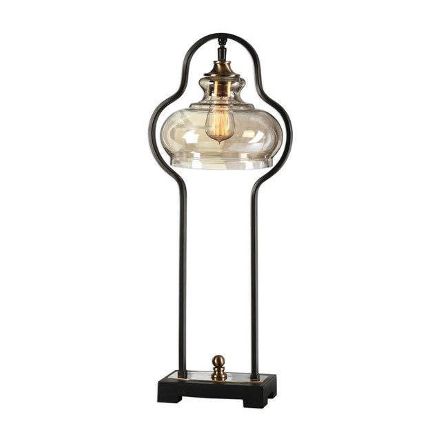 Modern European furniture - Aged Black Iron Accent Lamp - www.oroa.com