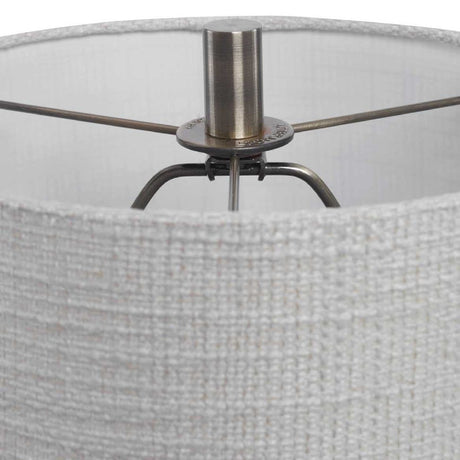 Gray Embossed Ceramic Buffet Lamp | Uttermost Zahlia